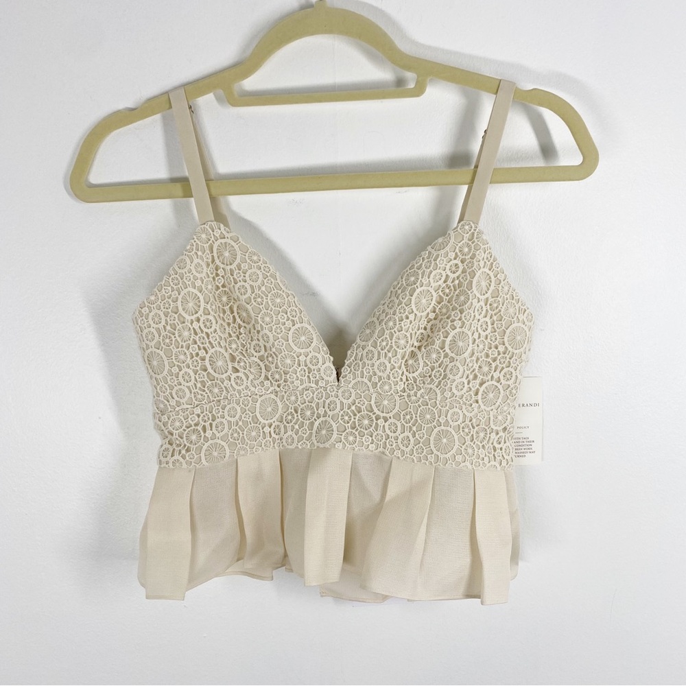 HOUGHTON NYC Julie crochet bridal peplum crop top